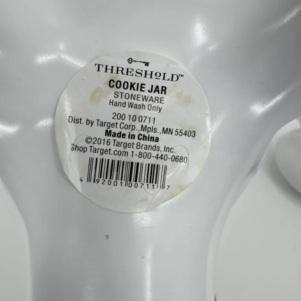 Threshold Target White Dinosaur T Rex Cookie Jar Canister Minimalist Fun Modern - Picture 10 of 11